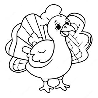 Cute Turkey Coloring Page 24885-22798