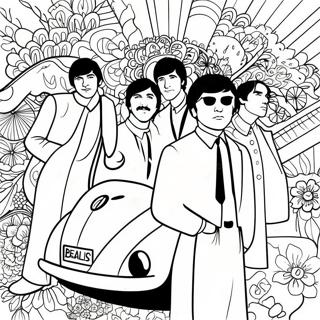 Colorful Beatles Album Covers Coloring Page 24896-22810