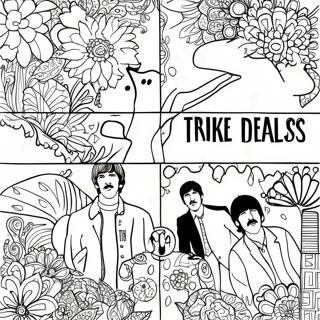 Colorful Beatles Album Covers Coloring Page 24896-22811