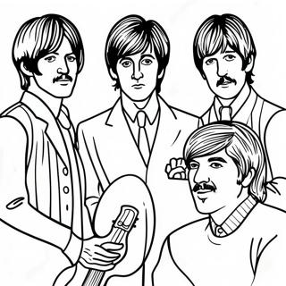 Colorful Beatles Album Covers Coloring Page 24896-22812