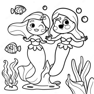 Ariel And Friends Underwater Adventure Coloring Page 24906-22817