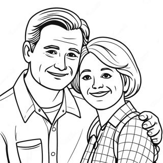 Heartwarming Mom And Dad Coloring Page 24916-22825