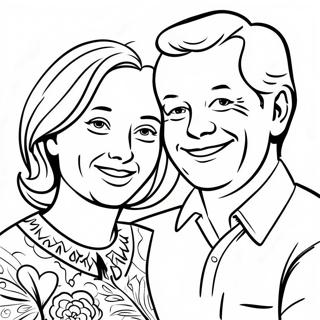 Heartwarming Mom And Dad Coloring Page 24916-22826