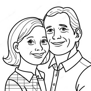 Heartwarming Mom And Dad Coloring Page 24916-22828