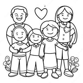 I Love My Family Coloring Pages