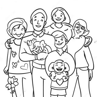 I Love My Family Coloring Page 24935-22839