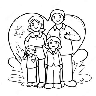 I Love My Family Coloring Page 24935-22840