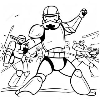 Epic Clone Trooper Battle Coloring Page 2493-2030