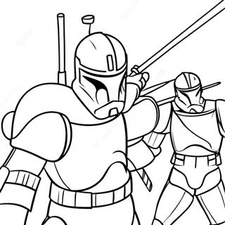 Epic Clone Trooper Battle Coloring Page 2493-2032