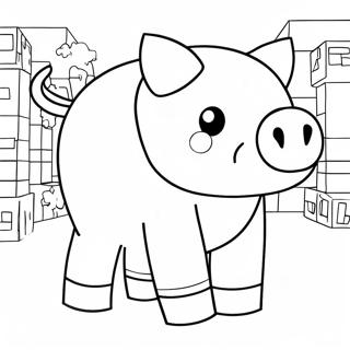 Minecraft Pig Coloring Page 24955-22856