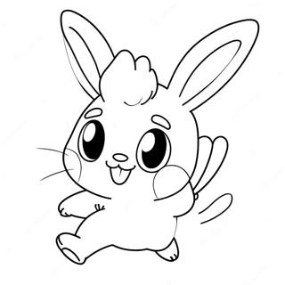 Cute Scorbunny Running Coloring Page 24966-22867