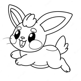 Cute Scorbunny Running Coloring Page 24966-22868