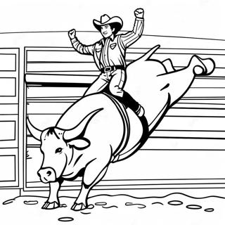 Pbr Bull Riding Coloring Page 24975-22871