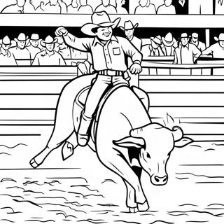 Pbr Bull Riding Coloring Page 24975-22872