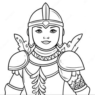 Girl Armor Of God Coloring Pages