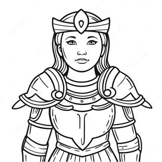 Armor Of God Girl Coloring Page 24985-22880