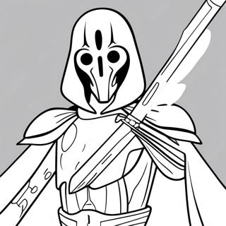 Menacing General Grievous With Lightsabers Coloring Page 24996-22889