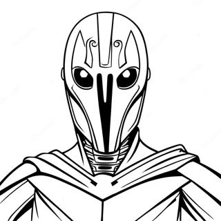 Menacing General Grievous With Lightsabers Coloring Page 24996-22890