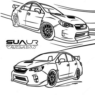 Subaru Wrx In Motion Coloring Page 25016-22906