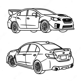 Subaru Wrx In Motion Coloring Page 25016-22907