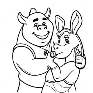 Shrek And Donkey Adventure Coloring Page 25036-22922