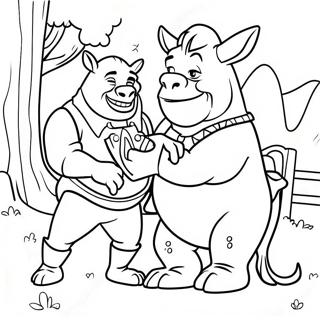 Shrek And Donkey Adventure Coloring Page 25036-22923