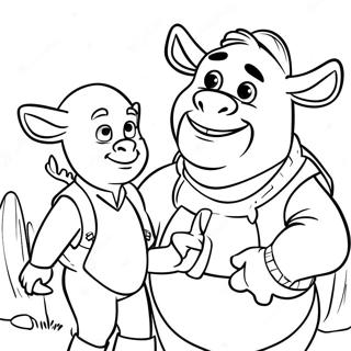 Shrek And Donkey Adventure Coloring Page 25036-22924