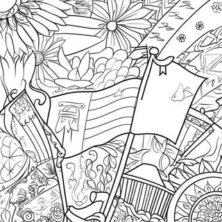 Hispanic Flags Coloring Page 25055-22934