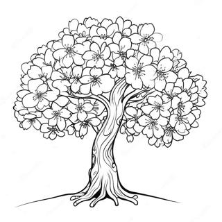 Cherry Blossom Tree Coloring Page 25065-22942