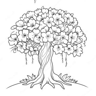 Cherry Blossom Tree Coloring Page 25065-22943