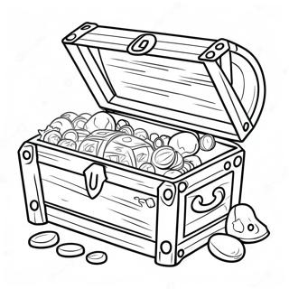 Pirate Treasure Chest Coloring Page 25076-22954