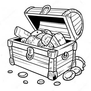 Pirate Treasure Chest Coloring Page 25076-22956