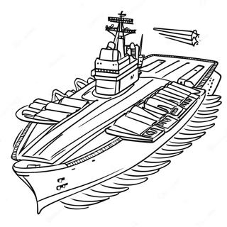 Aircraft Carrier Coloring Page 25095-22966