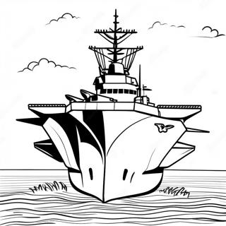 Military Aircraft Carrier Coloring Page 25096-22971