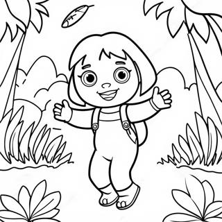 Dora Exploring The Jungle Coloring Page 25116-22985