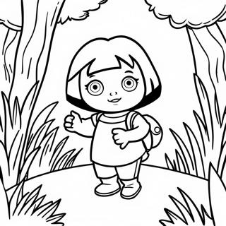 Dora Exploring The Jungle Coloring Page 25116-22987