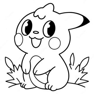 Cute Baby Pokemon Playing Coloring Page 25136-23002