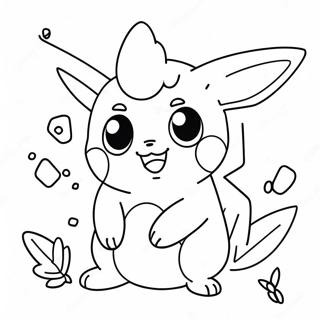 Cute Baby Pokemon Playing Coloring Page 25136-23004