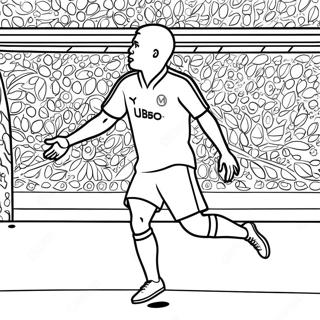 Mbappe Scoring A Goal Coloring Page 2513-2047