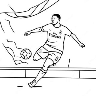 Mbappe Scoring A Goal Coloring Page 2513-2048