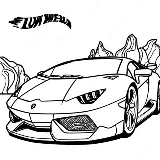 Lamborghini Hot Wheels Coloring Pages