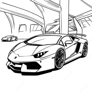 Fast Lamborghini Racing Coloring Page 25146-23012