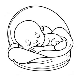 Newborn Baby Realistic Baby Coloring Page 25155-23014