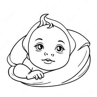 Newborn Baby Realistic Baby Coloring Page 25155-23015