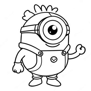 Purple Minion Coloring Page 25165-23023