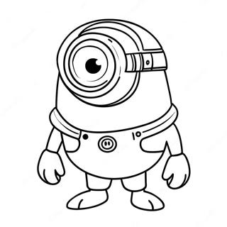 Adventurous Purple Minion Coloring Page 25166-23025