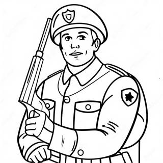 Patriotic Soldier Coloring Page 25176-23033