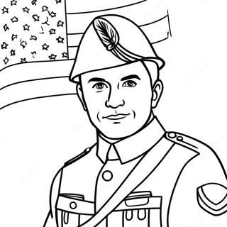 Patriotic Soldier Coloring Page 25176-23034