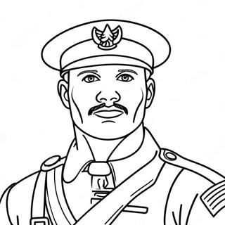 Patriotic Soldier Coloring Page 25176-23035