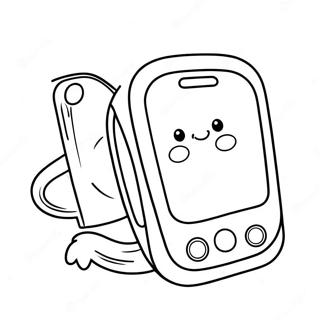 Cute Cartoon Iphone Coloring Page 25186-23042